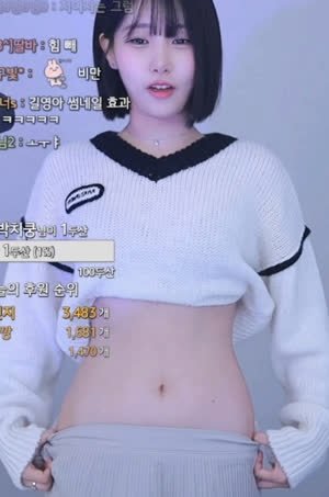 허리 골반 라인 보여주는 여캠 길영이 