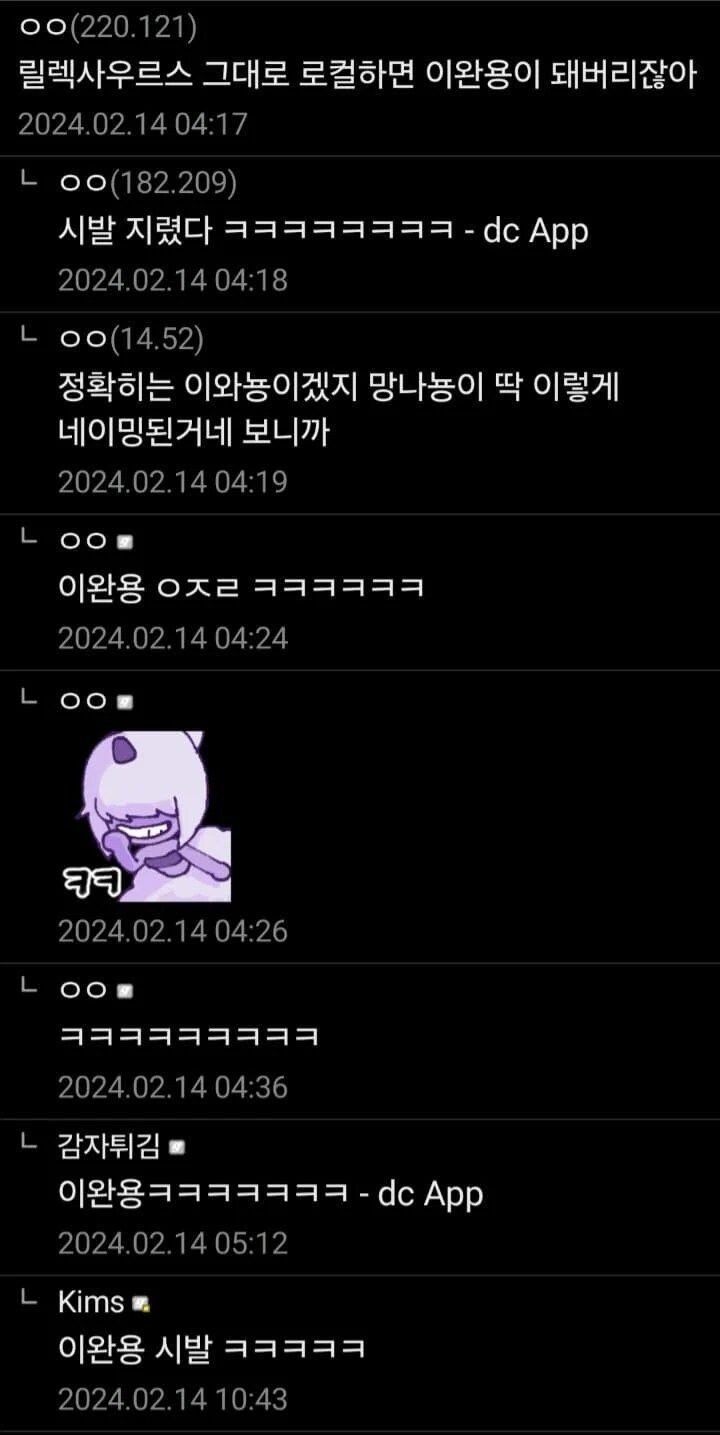 헤로롱 영문이 릴렉사우르스였네