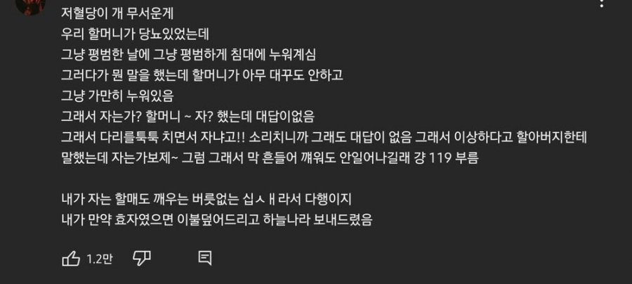 불효자라 할머니를 살렸음