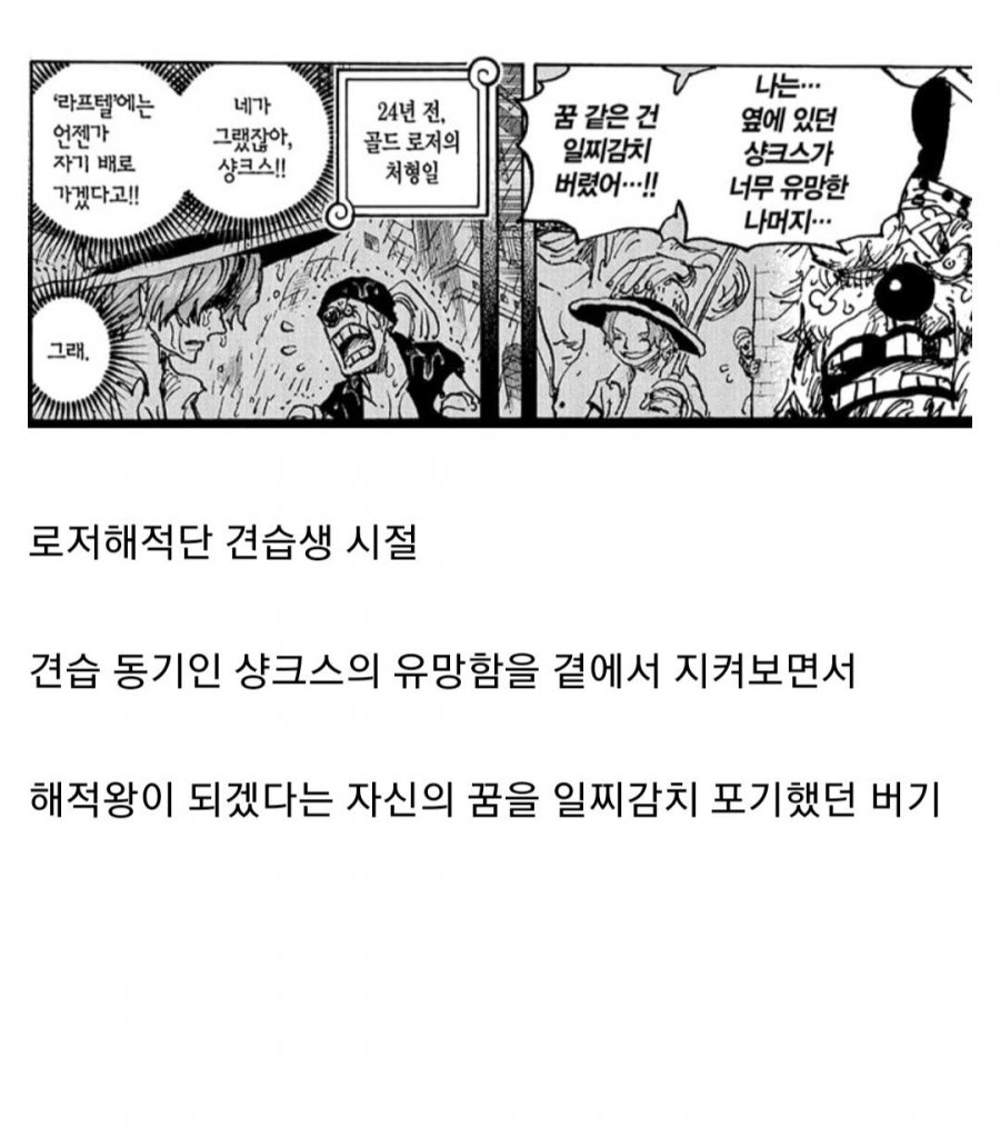 버기가 샹크스를 싫어하는 이유